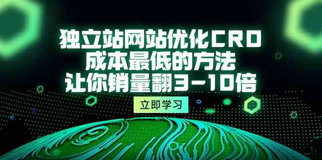 fy3726期-独立站网站优化CRO，成本最低的方法，让你销量翻3-10倍（5节课）