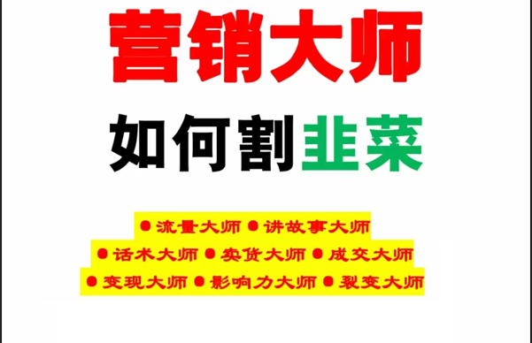 fy2692期-《营销大师如何割韭菜》禁止外传的大师绝学电子书