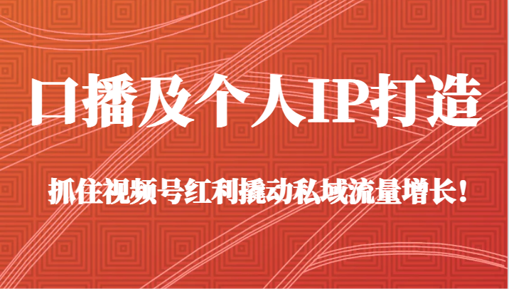 fy2553期-口播及个人IP打造，抓住视频号红利撬动私域流量增长！（45节课）