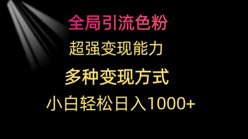 （9680期）全局引流色粉 超强变现能力 多种变现方式 小白轻松日入1000+