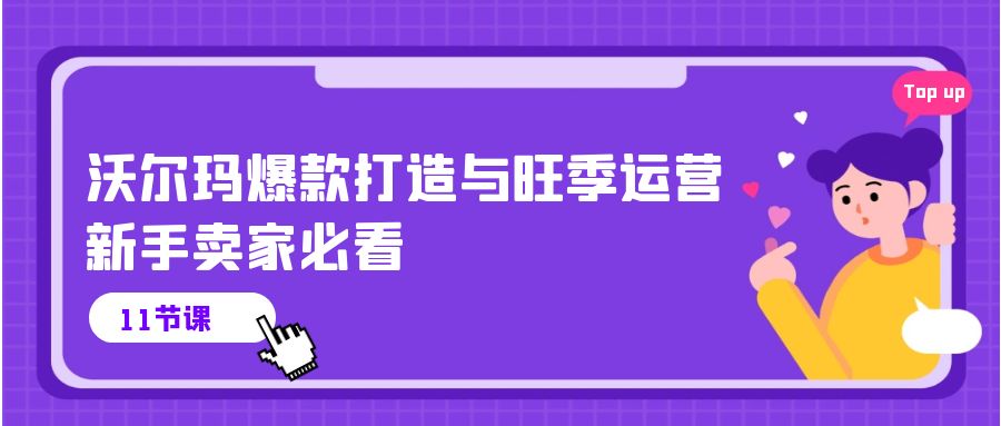 FY4009期-沃尔玛爆款打造与旺季运营，新手卖家必看（11节视频课）