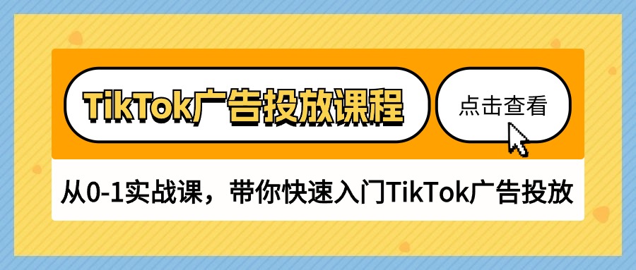 FY4049期-TikTok广告投放课程，从0-1实战课，带你快速入门TikTok广告投放（30节课）