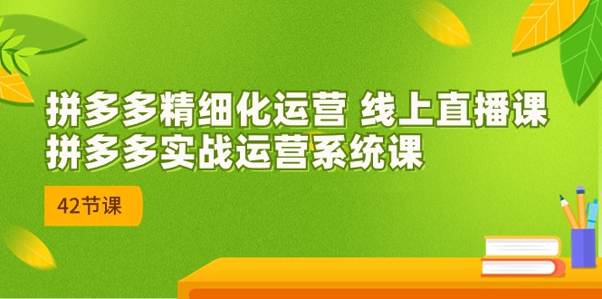 FY4088期-拼多多精细化运营 线上直播课：拼多多实战运营系统课（更新47节）