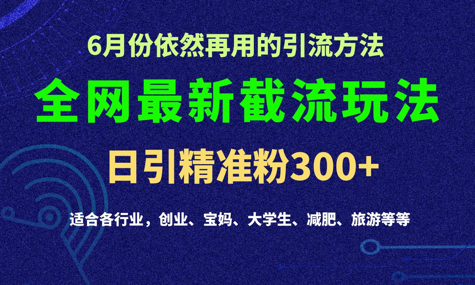 FY4133期-2024全网最新截留玩法，每日引流突破300+