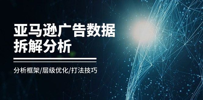 FY4202期-亚马逊广告数据拆解分析，分析框架/层级优化/打法技巧（8节课）