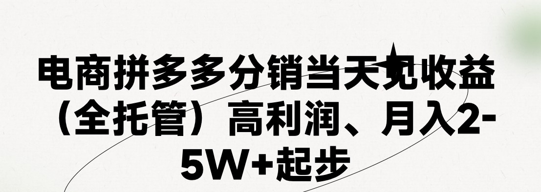 FY4222期-最新拼多多模式日入4K+两天销量过百单，无学费、 老运营代操作、小白福利，了解不吃亏