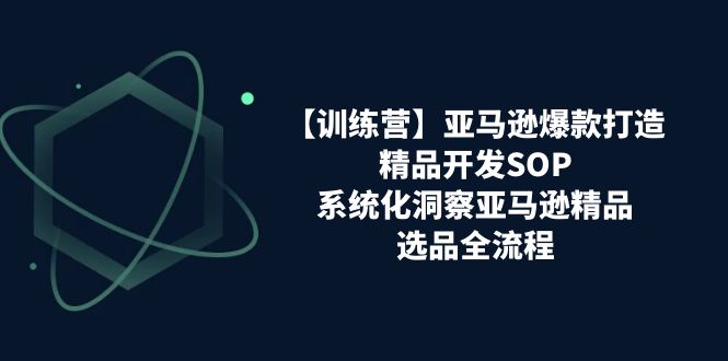 FY4315期-亚马逊爆款打造之精品开发SOP【训练营】，系统化洞察亚马逊精品选品全流程